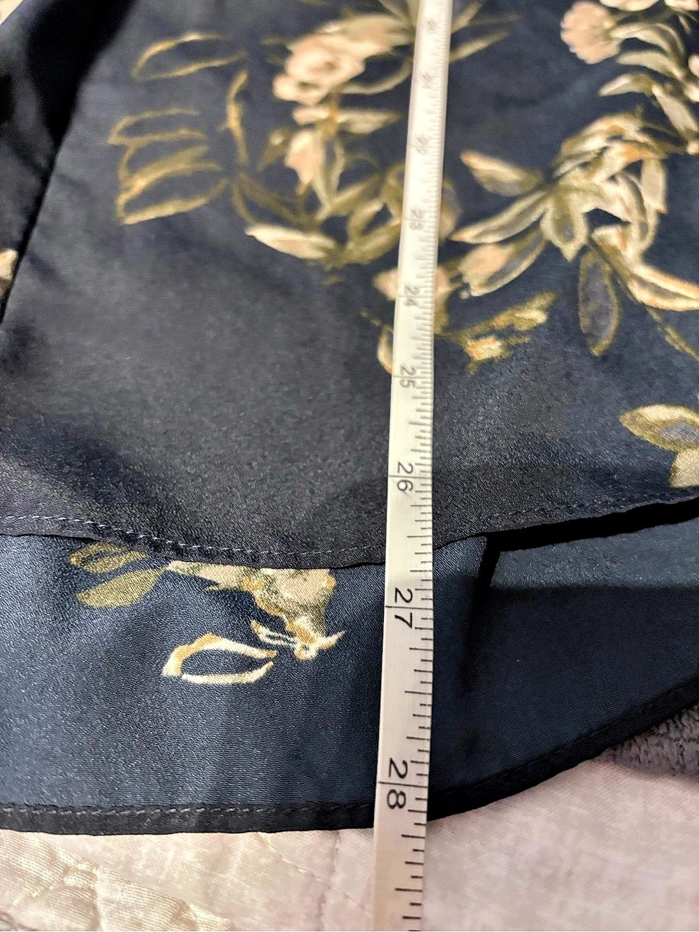 Vince Floral Blouse Black & Gold/Brown Size Small - Picture 12 of 12